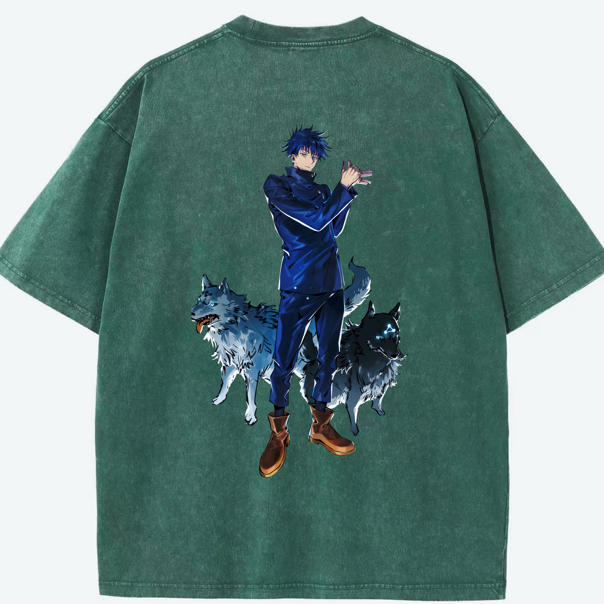 （画像用） 呪術廻戦 Jujutsu Kaisen 綿100% ヴィンテージ風 半袖Tシャツ（背面プリント）